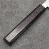 Hideo Kitaoka Acero Blanco No.2 Damasco Mioroshi Deba Cuchillo Japones 195mm Mango de Roble con Lacado Negro Plata - Japanny-SP