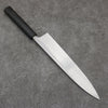 Hideo Kitaoka Acero Blanco No.2 Damasco Mioroshi Deba Cuchillo Japones 240mm Mango de Washi negro envuelto - Japanny-SP