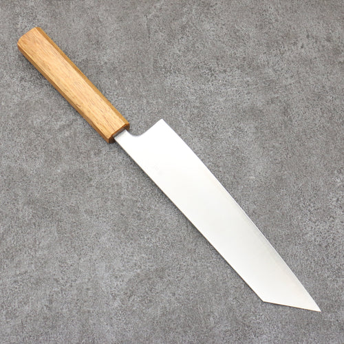 Seisuke Acero de Plata No.3 Terminado Migaki Pulido Kiritsuke Gyuto 210mm Mango de Roble blanco - Japanny-SP