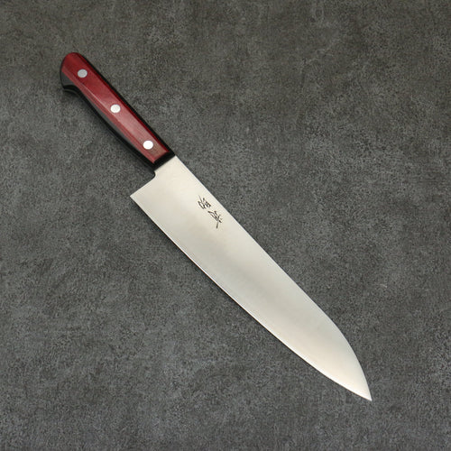 Seisuke SLD Terminado Migaki Pulido Gyuto 210mm Mango de Madera de pakka roja - Japanny-SP