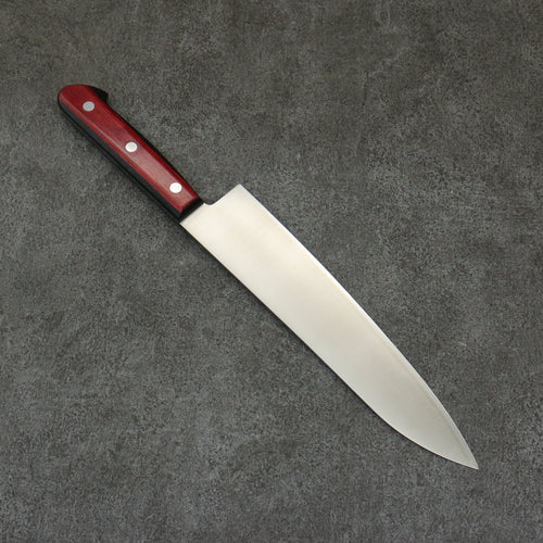 Seisuke SLD Terminado Migaki Pulido Gyuto 210mm Mango de Madera de pakka roja - Japanny-SP