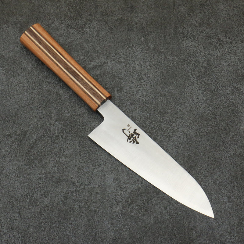 Shigeki Tanaka Majiro Acero de Plata No.3 Santoku 165mm Mango de Maple, cerezo, Nogal - Japanny-SP