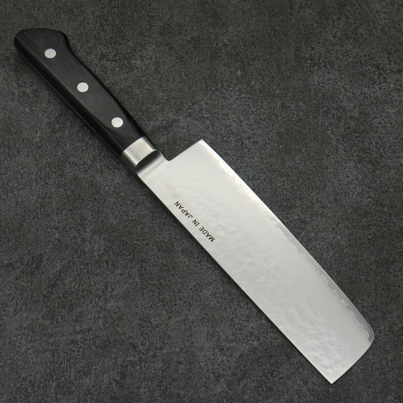 Seisuke VG5 Martillado Kasumitogi Nakiri 160mm Mango de Madera de Pakka Negra - Japanny-SP