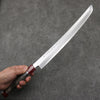 Sakai Takayuki Zangetsu Acero de Plata No.3 Sakimaru Yanagiba 330mm Mango de Madera estabilizada (anillo blanco)  con Funda - Japanny-SP