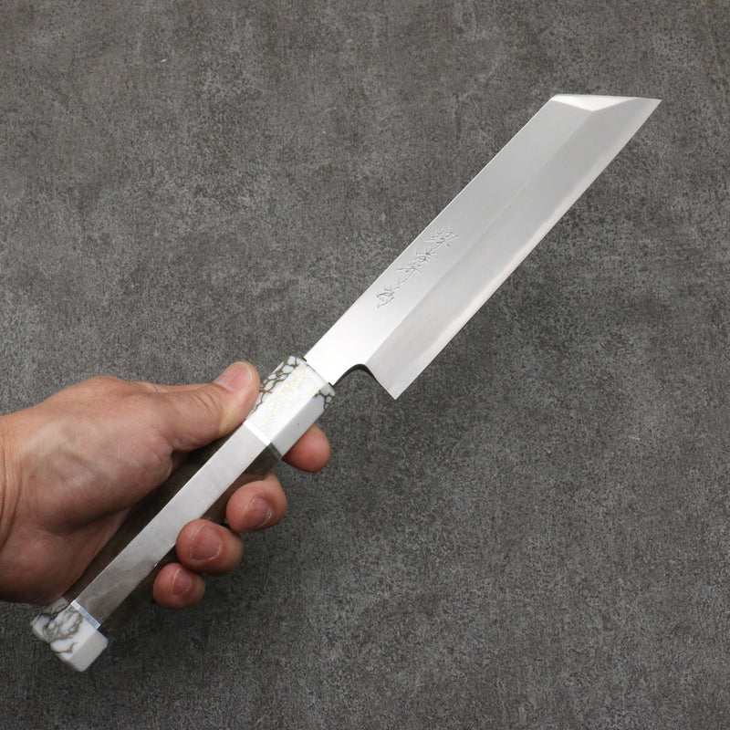 Sakai Takayuki Serie Chef Acero de Plata No.3 Mukimono 180mm Mango de Madera estabilizada (Virola blanca y tapa final)  con Funda - Japanny-SP