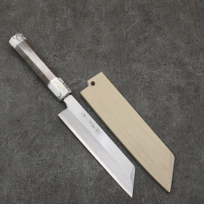 Sakai Takayuki Serie Chef Acero de Plata No.3 Mukimono 180mm Mango de Madera estabilizada (Virola blanca y tapa final)  con Funda - Japanny-SP