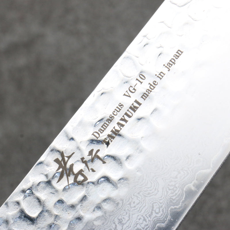 Sakai Takayuki VG10 de 33 Capas Damasco Santoku 170mm Mango de Ébano (lágrima de 6 lados) - Japanny-SP