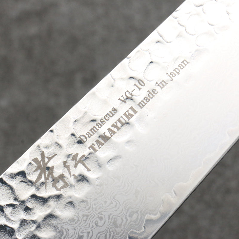 Sakai Takayuki VG10 de 33 Capas Damasco Gyuto 210mm Mango de Ébano (lágrima de 6 lados) - Japanny-SP