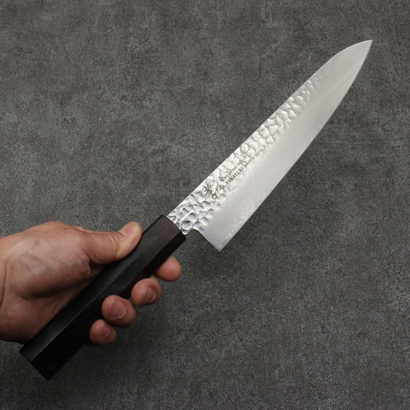 Sakai Takayuki VG10 de 33 Capas Damasco Gyuto 210mm Mango de Ébano (lágrima de 6 lados) - Japanny-SP