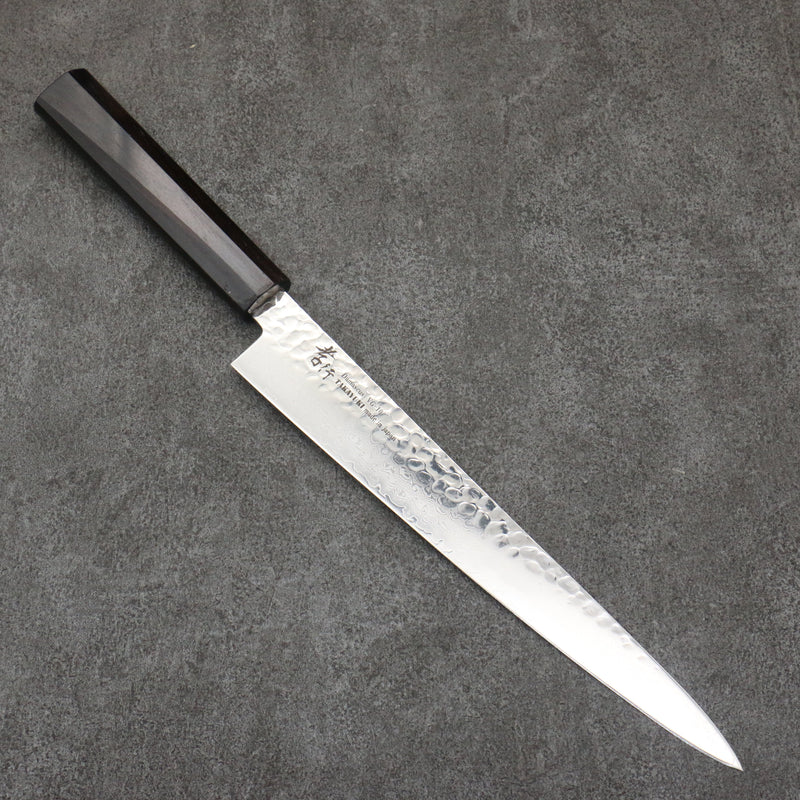 Sakai Takayuki VG10 de 33 Capas Damasco Sujihiki 240mm Mango de Ébano (lágrima de 6 lados) - Japanny-SP