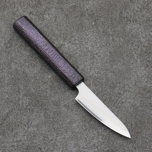 Seisuke White Steel No.1 Migaki Polish Finish Paring  80mm Oak with Purple Lacquer Handle 