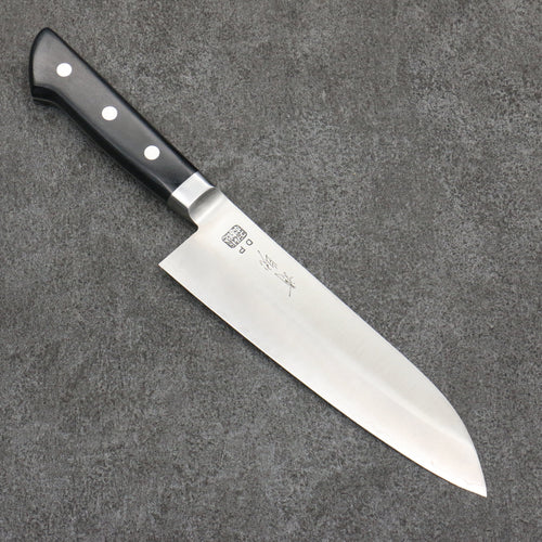 Seisuke VG1 Terminado Migaki Pulido Santoku 165mm Mango de Madera de Pakka Negra - Japanny-SP