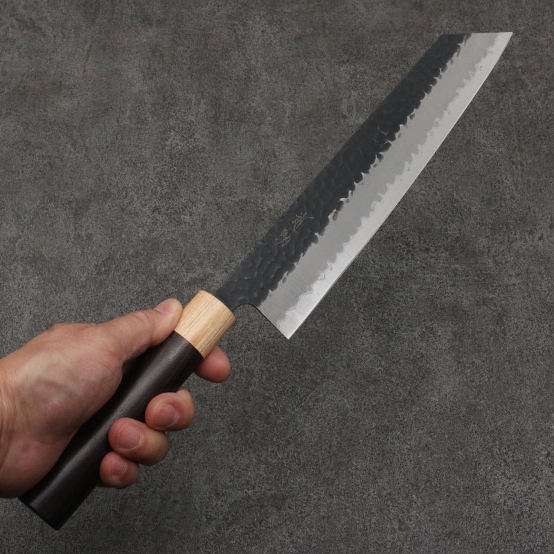 Seisuke Super Azul Martillado Kiritsuke Gyuto 240mm Mango de Shitan (virola: madera de pakka blanco) - Japanny-SP