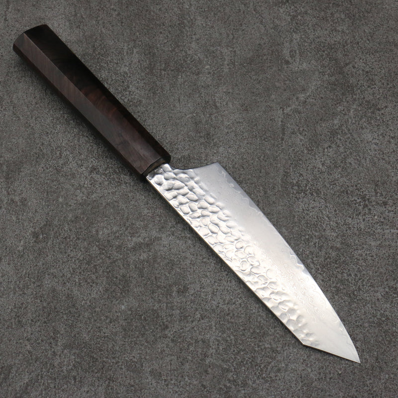 Sakai Takayuki VG10 Damasco de 33 Capas Kiritsuke Santoku 160mm Mango de Ébano (lágrima de 6 lados) - Japanny-SP