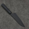 Sakai Takayuki Kurokage VG10 Martillado Cubierto de Teflon Kiritsuke Santoku 160mm Mango de Lacado Negro - Japanny-SP