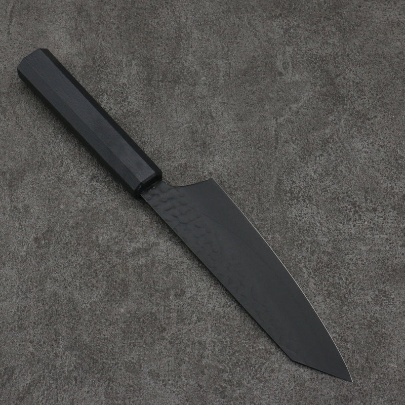 Sakai Takayuki Kurokage VG10 Martillado Cubierto de Teflon Kiritsuke Santoku 160mm Mango de Lacado Negro - Japanny-SP