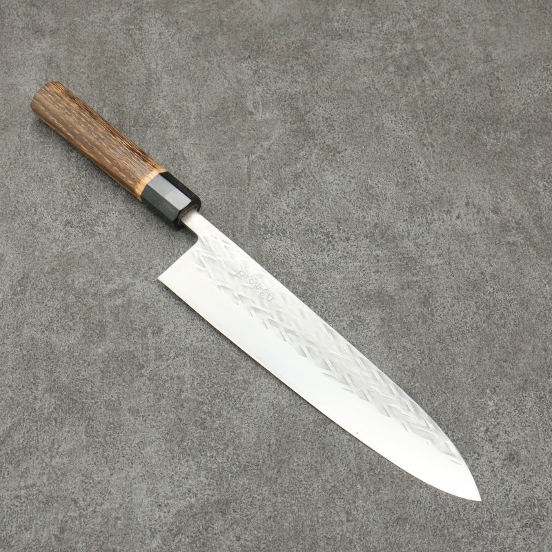 Tadafusa SLD Martillado Gyuto 240mm Mango de Nuez quemada - Japanny-SP