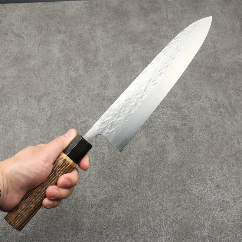 Tadafusa SLD Martillado Gyuto 240mm Mango de Nuez quemada - Japanny-SP