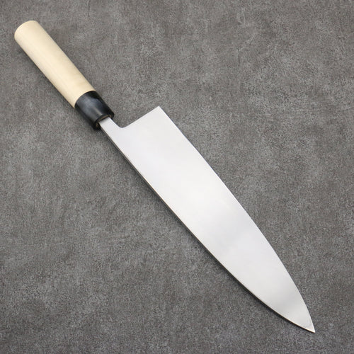 Sakai Takayuki Engraving by Kubota Nennensaisai White Steel No.2 Deba  300mm Magnolia Handle 