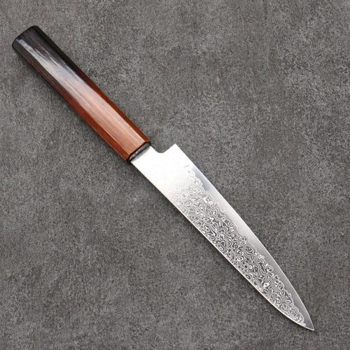 Seisuke SG2 Damascus Petty-Utility  150mm Burnt Wood Lacquered Handle 