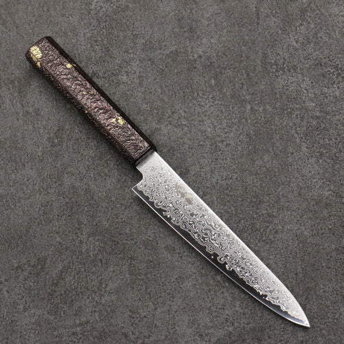 Seisuke SG2 Damascus Petty-Utility  150mm Purple Lacquered  Handle 