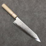 Seisuke VG10 Damasco Kiritsuke Gyuto 210mm Mango de Micarta blanco - Japanny-SP