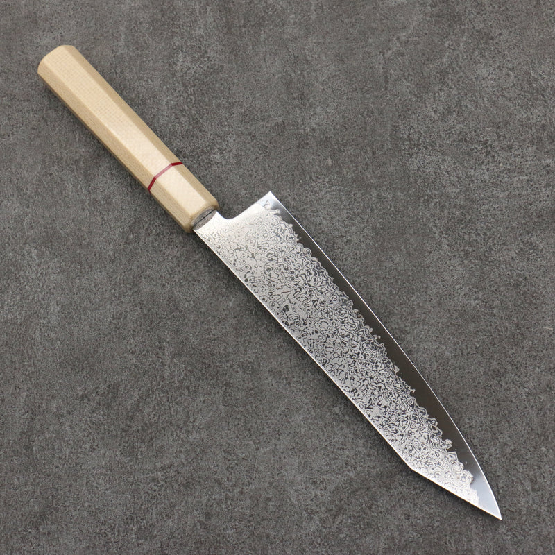 Seisuke VG10 Damasco Kiritsuke Gyuto 210mm Mango de Micarta blanco - Japanny-SP