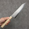 Seisuke VG10 Damasco Kiritsuke Gyuto 210mm Mango de Micarta blanco - Japanny-SP