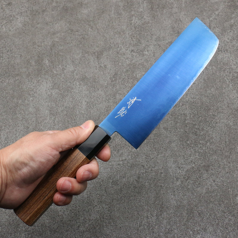 Seisuke Acero SK-85 Ion plating Nakiri 160mm Mango de Teca (férula: Plastico negra) - Japanny-SP