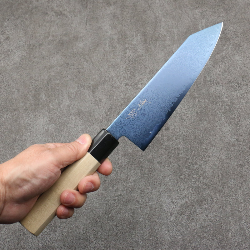 Seisuke VG10 Ion plating Damasco Kiritsuke Santoku 180mm Mango de Magnolia - Japanny-SP