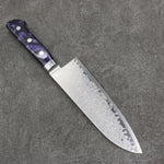 Seisuke VG5 Damasco Santoku 175mm Mango de Resina jaspeada morado oscuro - Japanny-SP