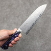 Seisuke VG5 Damasco Santoku 175mm Mango de Resina jaspeada morado oscuro - Japanny-SP