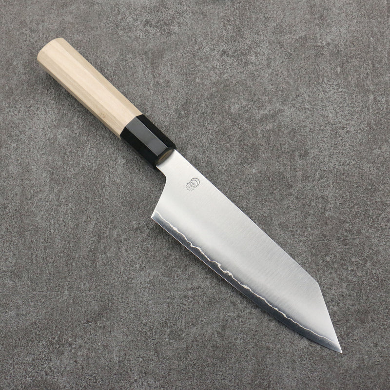 Kikuzuki Acero de Plata No.3 Bokashi Kiritsuke Santoku 180mm Mango de Magnolia - Japanny-SP