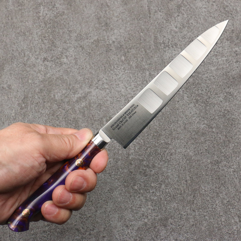 Sakai Takayuki Gran Chef SP Uddeholm Acero Inoxidable Sueco Petty-Utilitario para Salmon 150mm Mango de SP Tipo III (Galaxia) - Japanny-SP