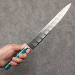 Sakai Takayuki Gran Chef SP Uddeholm Acero Inoxidable Sueco Sujihiki Salmon 240mm Mango de SP Tipo III (Jungla) - Japanny-SP