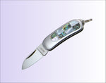 Moki Mini Pendant Pocket Knife w/ Checkered White Mother of Pearl and Abalone - Japanny-SP