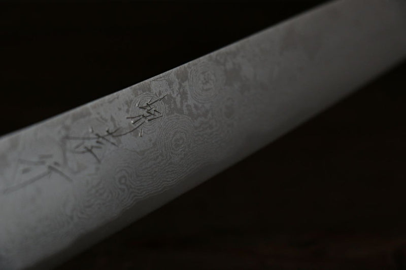 Sakai Takayuki Acero de Plata No.3 Damasco Kengata Yanagiba  270mm - Japanny-SP