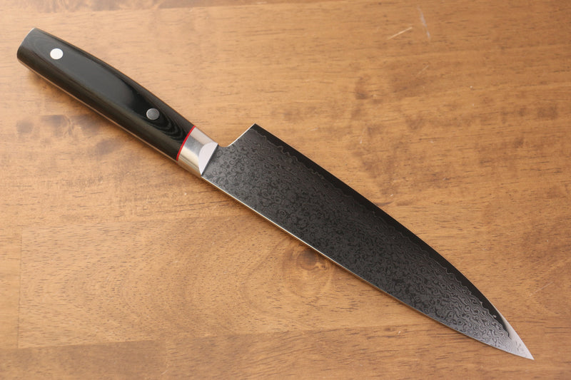 Seisuke Saiun VG10 Damasco Gyuto  200mm Mango de Micarta Negra - Japanny-SP