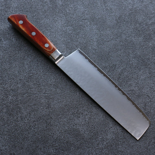 Sakai Takayuki VG5 Martillado Nakiri  180mm Mango de Madera de Pakka Cafe - Japanny-SP