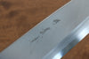 Jikko Shiko Acero Azul Kiritsuke Deba 180mm Mango de Ebano con doble anillo de buffalo acuatico - Japanny-SP