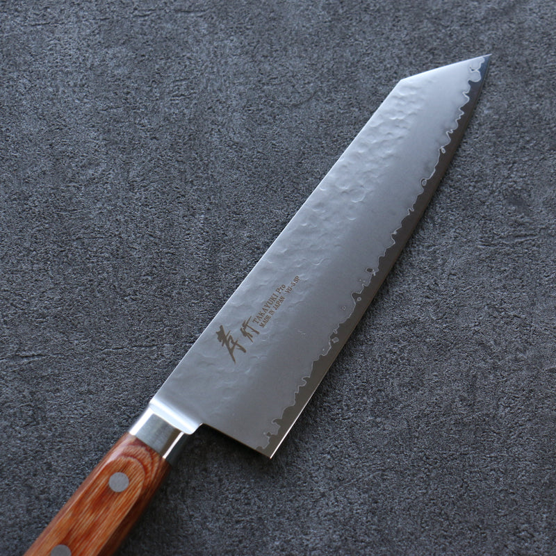 Sakai Takayuki VG5 Martillado Kiritsuke Gyuto  190mm Mango de Madera de Pakka Cafe - Japanny-SP