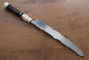 Jikko Shiko Acero Azul Sakimaru Yanagiba 240mm Mango de Ebano con doble anillo de buffalo acuatico - Japanny-SP