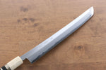 Jikko Shiko Acero Azul Sakimaru Yanagiba 240mm Mango de Ebano con doble anillo de buffalo acuatico - Japanny-SP