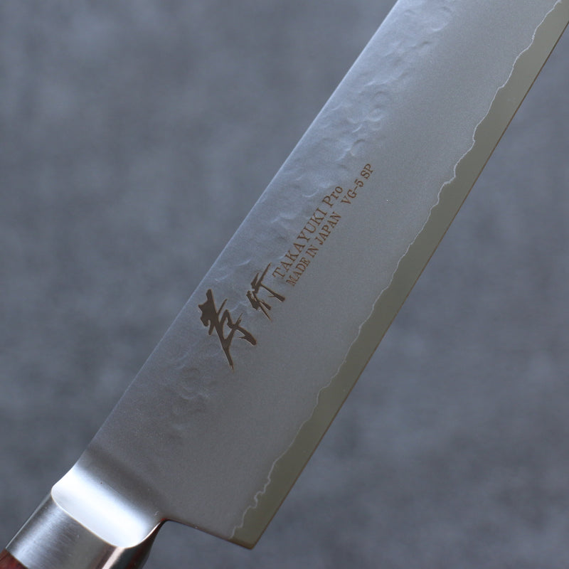 Sakai Takayuki VG5 Martillado Sujihiki  240mm Mango de Madera de Pakka Cafe - Japanny-SP