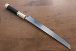 Jikko Shiko Acero Azul Sakimaru Yanagiba 300mm Mango de Ebano con doble anillo de buffalo acuatico - Japanny-SP