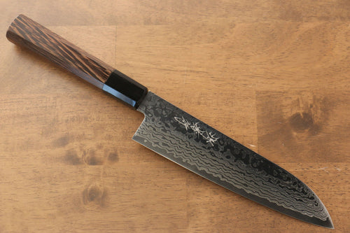 Sakai Takayuki Galaxia ZA-18 Damasco Santoku  180mm Mango de Wenge - Japanny-SP