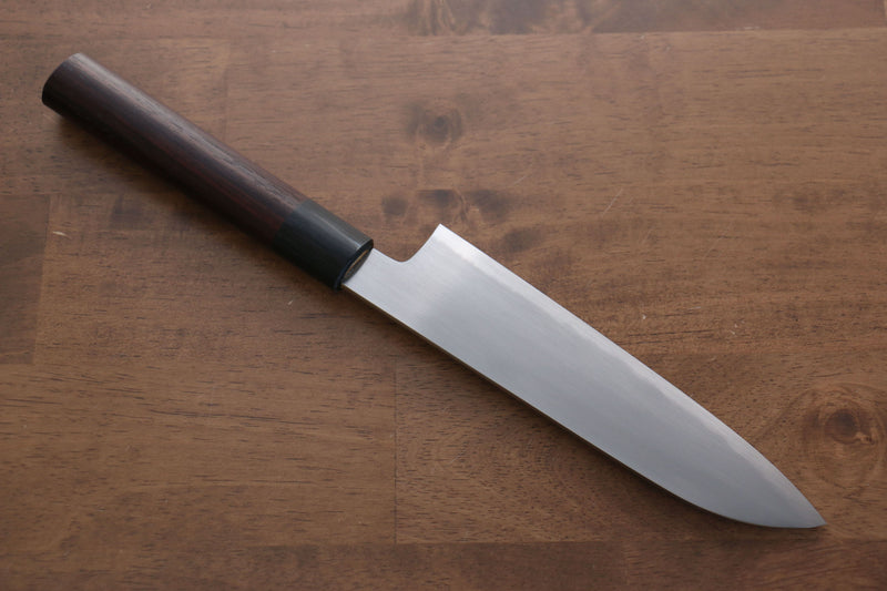 Jikko Acero Blanco No.2 Santoku 180mm Mango de Shitan - Japanny-SP