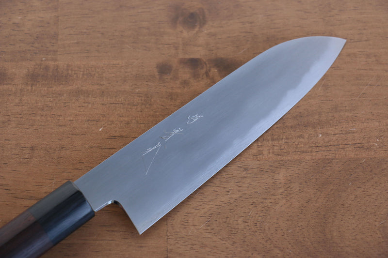 Jikko Acero Blanco No.2 Santoku 180mm Mango de Shitan - Japanny-SP