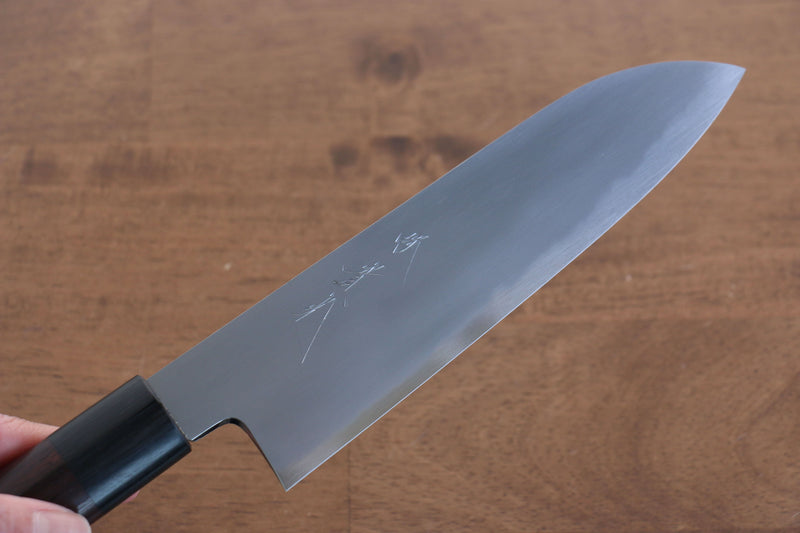 Jikko Acero Blanco No.2 Santoku 180mm Mango de Shitan - Japanny-SP