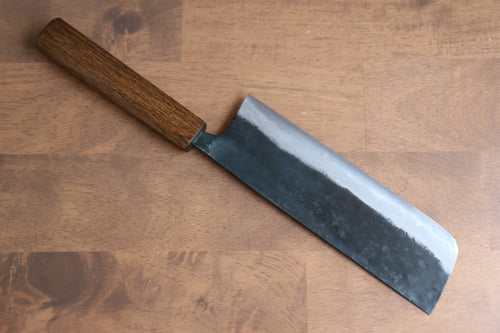 Kyohei  Shindo Acero Azul Terminado Negro Nakiri  165mm Mango de Laquerado de arce vivo - Japanny-SP